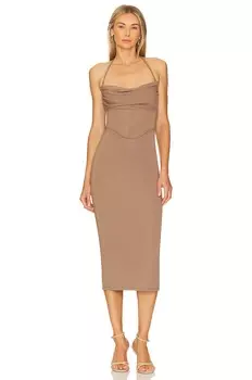 Платье миди LPA Thalia Corset, цвет Mushroom