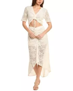 Платье миди Maje, белый