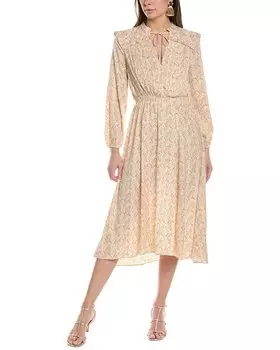 Платье миди Maje, бежевый