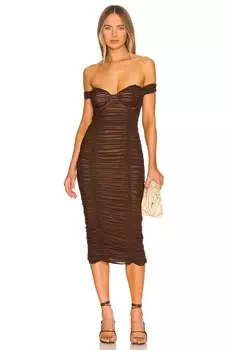 Платье миди MAJORELLE Tabitha, цвет Cappuccino Brown
