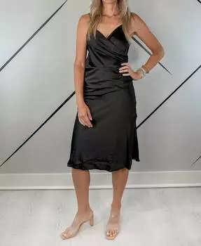 Платье миди «Малибу» черного цвета GLAM