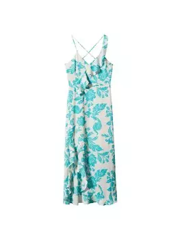 Платье миди MANGO Dress Jacky, светло-бежевый