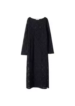 Платье миди MANGO Dress Sandra, черный