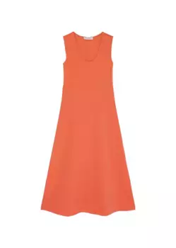 Платье миди Marc O'Polo с женственным круглым вырезом, цвет Orange