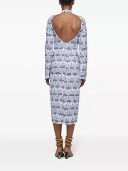 Платье миди Marie Linen с вышивкой Agua By Agua Bendita, белый