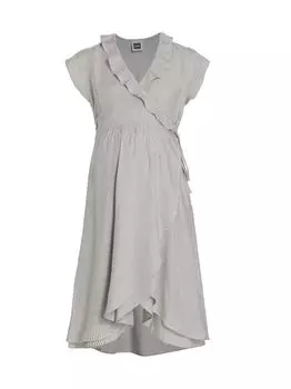 Платье миди Marina с рюшами и отделкой Nom Maternity