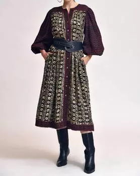 Платье миди Marlow красного цвета Ash & Eden