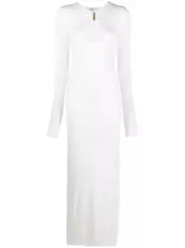 Платье миди Mary Jean с цепочкой MANURI, белый