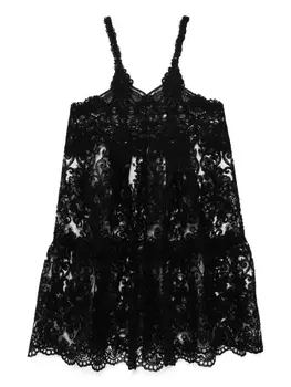 Платье миди MAURIZIO MYKONOS из вельветового кружева, черный