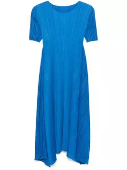 Платье миди MC October Pleats Please Issey Miyake, синий
