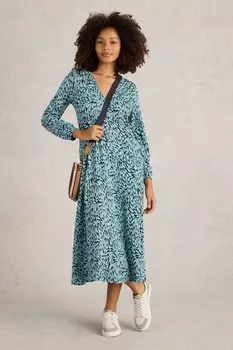 Платье миди Megan из джерси White Stuff, синий