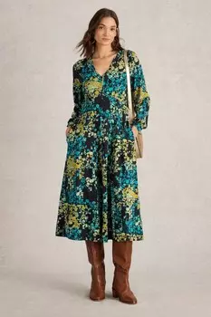 Платье миди Megan из джерси White Stuff, черный