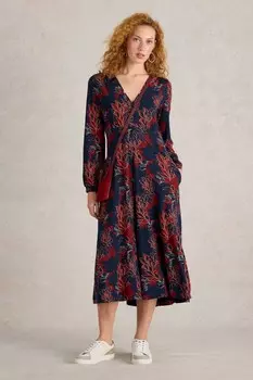 Платье миди Megan из джерси White Stuff, фиолетовый