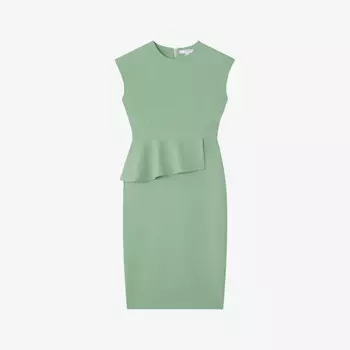 Платье-Миди Mia с баской из эластичной ткани Lk Bennett, зеленый