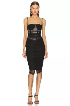 Платье миди Michael Costello x REVOLVE Alla, черный