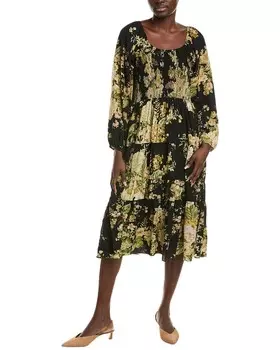 Платье миди Микаэль Агал Mikael Aghal, черный