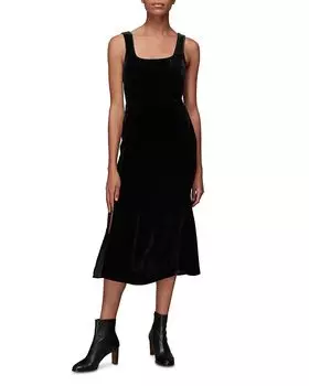 Платье-миди Mila Velvet Whistles, черный