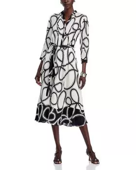 Платье миди Mila в горошек Elie Tahari, мультиколор