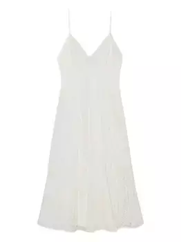 Платье миди Mina с кружевом Simkhai, белый