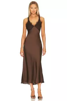 Платье миди MISHA Octavia, цвет Chocolate