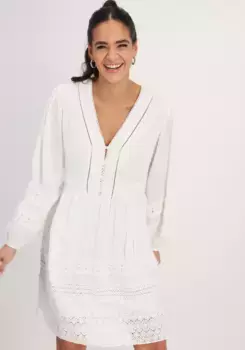 Платье миди Monari с кружевом, кремовый