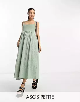 Платье-миди на бретельках Asos Design, светло-зеленый