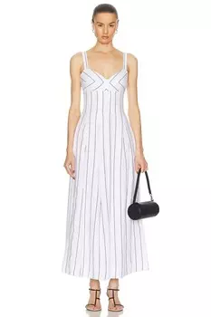 Платье миди на бретельках Selene со швами Nicholas, цвет Milk & Black