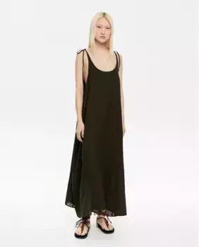 Платье миди на бретелях Bimba y Lola, зеленый