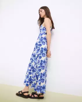 Платье миди на бретелях Tintoretto, синий