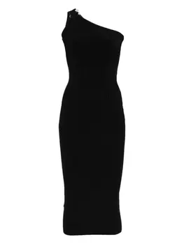 Платье миди на одно плечо David Koma, черный