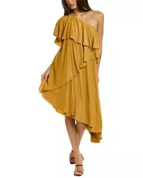 Платье миди на одно плечо LANVIN, желтый