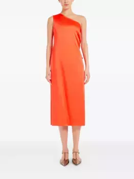 Платье миди на одно плечо MAX MARA, оранжевый