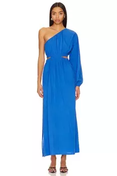 Платье миди на одно плечо skye Minkpink, лазурный