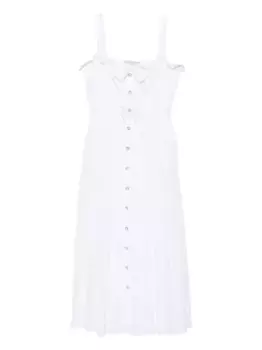 Платье миди на пуговицах Alessandra Rich, белый