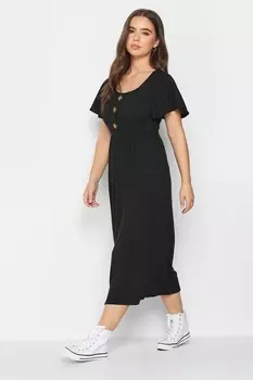 Платье миди на пуговицах Pixiegirl Petite, черный