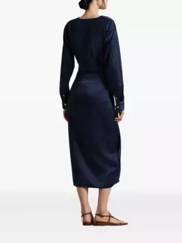 Платье миди на пуговицах POLO RALPH LAUREN, синий