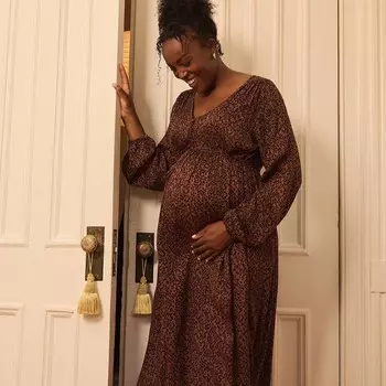 Платье миди на пуговицах спереди Maternity Motherhood, цвет Cerise