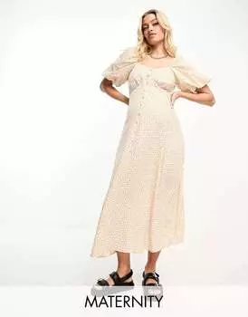 Платье миди на пуговицах спереди Violet Romance