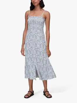 Платье миди на тонких бретельках Whistles Tulip Meadow, Многоцветный