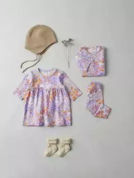 Платье миди Name It "NBFTUNNA LS DRESS PB", цвет Lilac Breeze