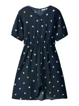 Платье миди Name It "NKFFIDA SS DRESS PB" с объемными рукавами, цвет Dark Sapphir