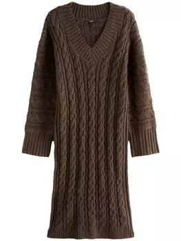 Платье миди Next Dress, коричневый