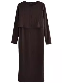 Платье миди Next Dress, коричневый