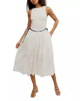 Платье миди Nightingale Free People, белый