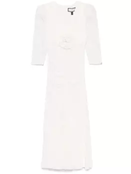 Платье миди NISSA из цветочного кружева, белый