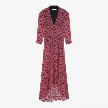 Платье миди nollie с v-образным вырезом и цветочным принтом Iro, цвет mul03