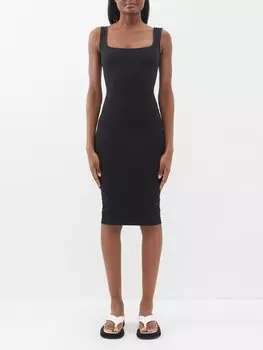 Платье миди nur из смесового органического хлопка FLORE FLORE, черный