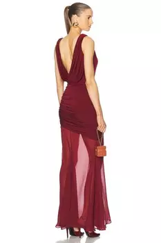 Платье миди от Marianna Enoa L'Academie, бордовый