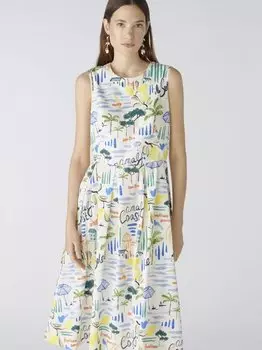 Платье миди Oui, белый