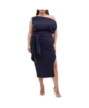 Платье миди Paloma больших размеров CITY CHIC, синий